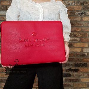 Kate Spade Sienne LOGO Laptop SLEEVE Hot Chili RED